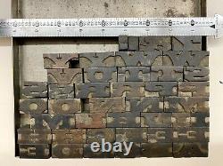 Tuscan Extended Wood Type 5/8 letterpress alphabet printing vandercook 42pc