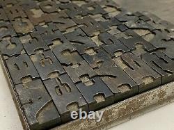 Tuscan Extended Wood Type 5/8 letterpress alphabet printing vandercook 42pc