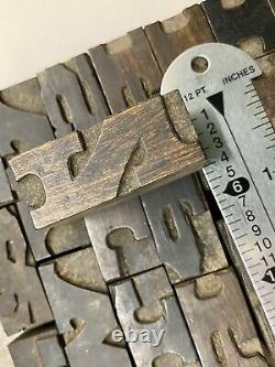 Tuscan Extended Wood Type 5/8 letterpress alphabet printing vandercook 42pc