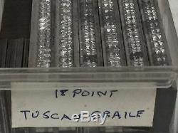 Tuscan Graile 18 pt Metal Type Printers Type Letterpress Type