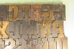 Tuscan Letterpress Wood Type Blocks 3-1/4 inch CAPS Punctuation