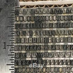 Typo Roman Shaded 14 pt -ATF 481 Letterpress Type Vintage Printer's Lead Metal