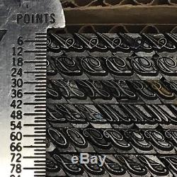 Typo Script Extended 14 pt Letterpress Type Vintage Printer's Lead Metal