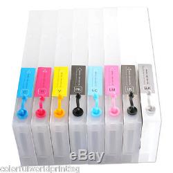 USA! 300ml 8pcs Epson Stylus Pro 4880 Refilling Ink Cartridges with 4 Funnels