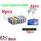 Usa! 8pcs Epson Stylus Pro 4800 Refill Ink Cartridges With Chip & Resetter