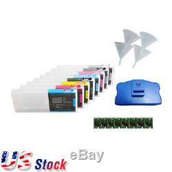 USA-Epson Stylus Pro 4880 Refill Ink Cartridges 8pcs with 4 Funnels, 8 Chips