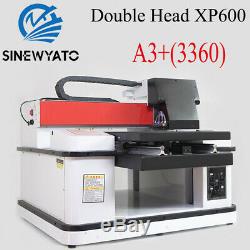 UV Printer 3360 Flatbed Printer Digital 3D DTG Printer Double Head XP600
