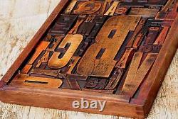 Unique Collage composition letterpress wood type characters drawer awesome rare