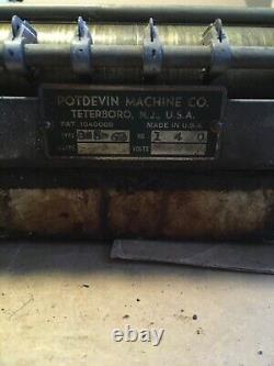Used Vintage Letterpress Printing & Labeling POT Devin Mod. 140, 10, Hot Gluing