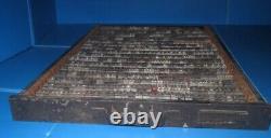 VTG Lot 563 Letter/Number Press Block Stamp Print Type Metal Wood Tray/Drawer