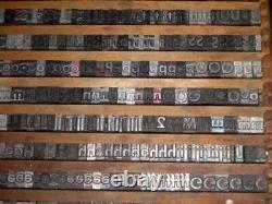 VTG Lot 563 Letter/Number Press Block Stamp Print Type Metal Wood Tray/Drawer