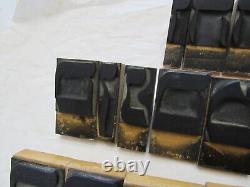 Very Vintage Aleph Bet Hebrew Letter Stamps (28) with Final Letters & Vowel (6)