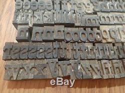 Vintage 1 Alphabet Letters Letterpress Lowercase Printing Blocks Wood Type