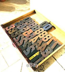 Vintage 31 Wood NUMBERS Letterpress Print Type 3 3-5/16 Printing Press lot