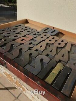 Vintage 31 Wood NUMBERS Letterpress Print Type 3 3-5/16 Printing Press lot