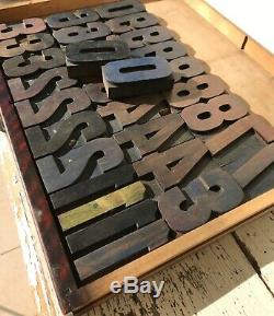 Vintage 31 Wood NUMBERS Letterpress Print Type 3 3-5/16 Printing Press lot