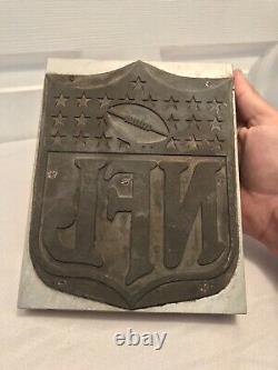 Vintage 8 Large NFL Football Shield Printing Block Printing Plate from Jostens