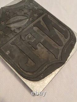 Vintage 8 Large NFL Football Shield Printing Block Printing Plate from Jostens