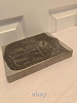 Vintage 8 Large NFL Football Shield Printing Block Printing Plate from Jostens