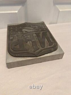 Vintage 8 Large NFL Football Shield Printing Block Printing Plate from Jostens