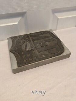 Vintage 8 Large NFL Football Shield Printing Block Printing Plate from Jostens