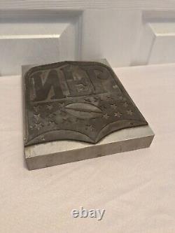 Vintage 8 Large NFL Football Shield Printing Block Printing Plate from Jostens