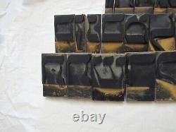 Vintage Aleph Bet Hebrew Letter Stamps (28) with Final Letters & Vowel (6)
