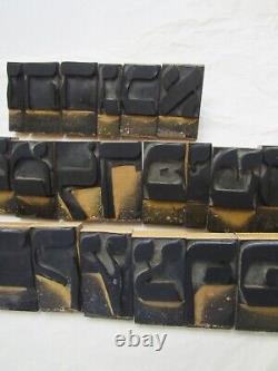 Vintage Aleph Bet Hebrew Letter Stamps (28) with Final Letters & Vowel (6)