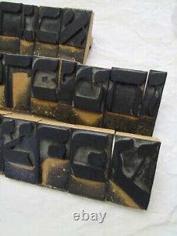 Vintage Aleph Bet Hebrew Letter Stamps (28) with Final Letters & Vowel (6)