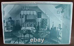 Vintage Copper Print Block with Original Photo of'Antique Bedroom' Great Gift