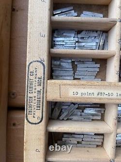 Vintage Kelsey Metal Letterpress Printing Type Banks Set withCases & Spacers