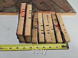 Vintage LETTERPRESS WOOD TYPE Letter Numbers 0-9 set Stands 6 tall A5