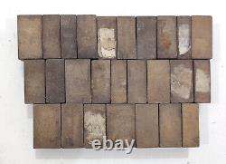 Vintage Letterpress 26 A To Z Letters Wood Type Printers Block Collection#BL-161