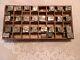 Vintage Letterpress Alphabet Letters In Case, Missing Letter E, Measure 1 X. 5