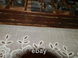 Vintage Letterpress Alphabet Letters in Case, Missing Letter E, Measure 1 x. 5