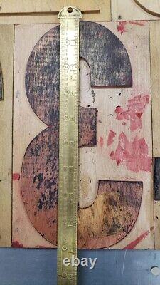 Vintage Letterpress Large Wood Numbers (9)