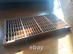 Vintage Letterpress Oak Printers Drawer Letterpress Type Set Case