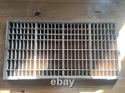 Vintage Letterpress Oak Printers Drawer Letterpress Type Set Case