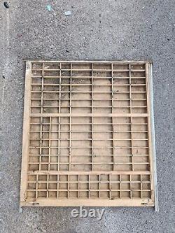 Vintage Letterpress Oak Printers Drawer Letterpress Type Set Case Jumbo Size