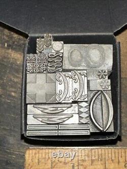 Vintage Letterpress Printers Block Type Cuts Dingbats Lead Variety of Designs #7