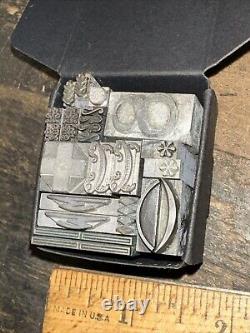 Vintage Letterpress Printers Block Type Cuts Dingbats Lead Variety of Designs #7