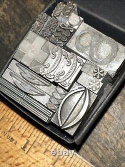 Vintage Letterpress Printers Block Type Cuts Dingbats Lead Variety of Designs #7