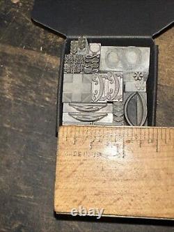 Vintage Letterpress Printers Block Type Cuts Dingbats Lead Variety of Designs #7