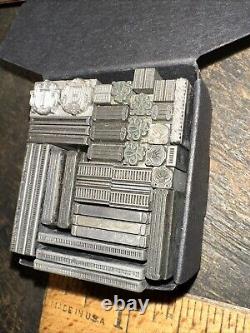 Vintage Letterpress Printers Block Type Cuts Dingbats Variety of Designs #80