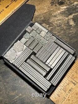 Vintage Letterpress Printers Block Type Cuts Dingbats Variety of Designs #80