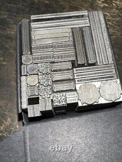 Vintage Letterpress Printers Block Type Cuts Dingbats Variety of Designs #80