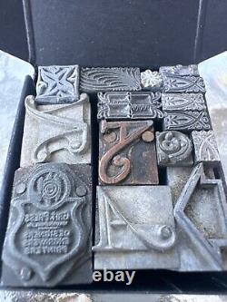 Vintage Letterpress Printers Block Type Cuts Dingbats Variety of Designs #95