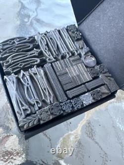 Vintage Letterpress Printers Block Type Cuts Dingbats Variety of Designs #97