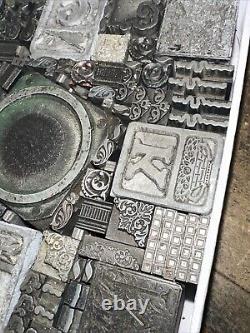 Vintage Letterpress Printers Block Type Cuts Dingbats Variety of Designs! #V