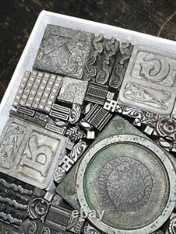 Vintage Letterpress Printers Block Type Cuts Dingbats Variety of Designs! #V